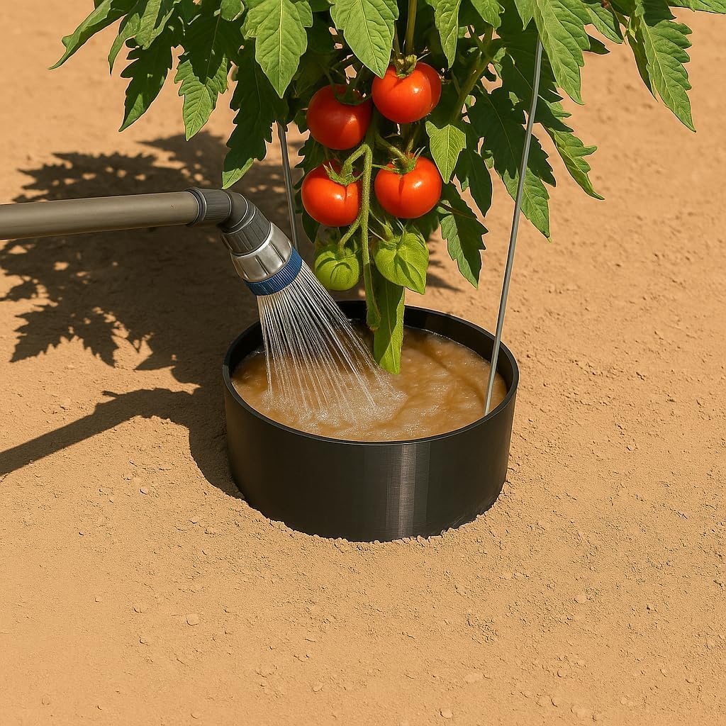 5-Pack – Root Zone Irrigation Water Saver Rings for Garden Plants – Precision Hydration, Weed Control & Fertilizer Containment – Made in USA – Reusable Garden Watering Tool - Image 7