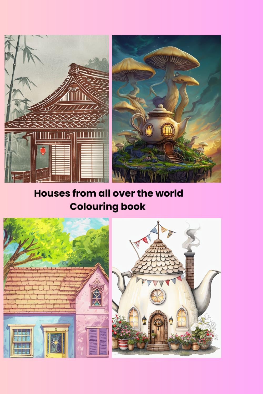 Dream Homes from all over the world: A Relaxing Adult Colouring Book