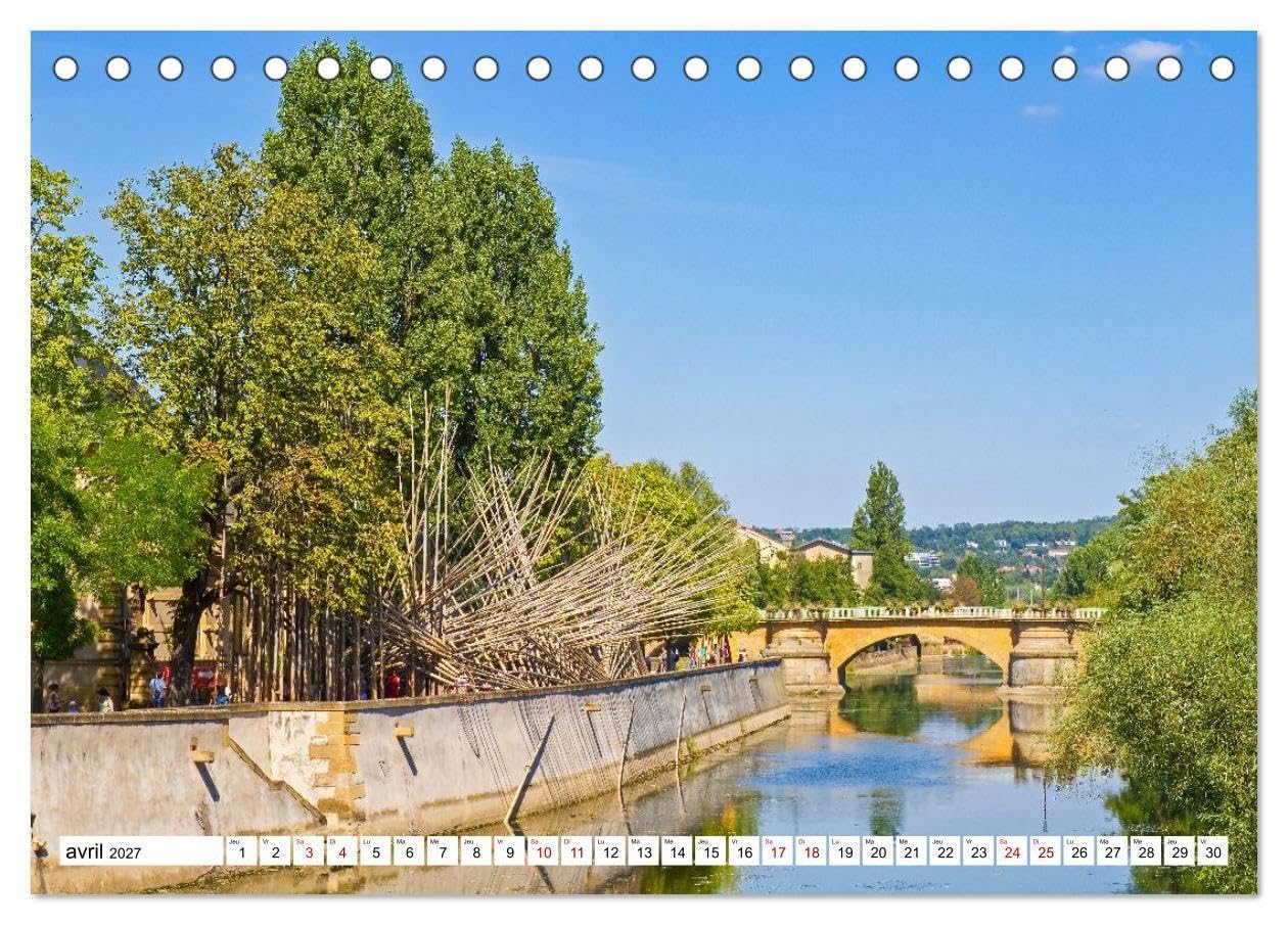 Nancy et Metz - Trésors uniques en Lorraine (Calendrier de bureau 2027 DIN A5 vertical), CALVENDO calendrier mensuel: Nancy et Metz, deux villes lorraines où histoire et art se rencontrent.