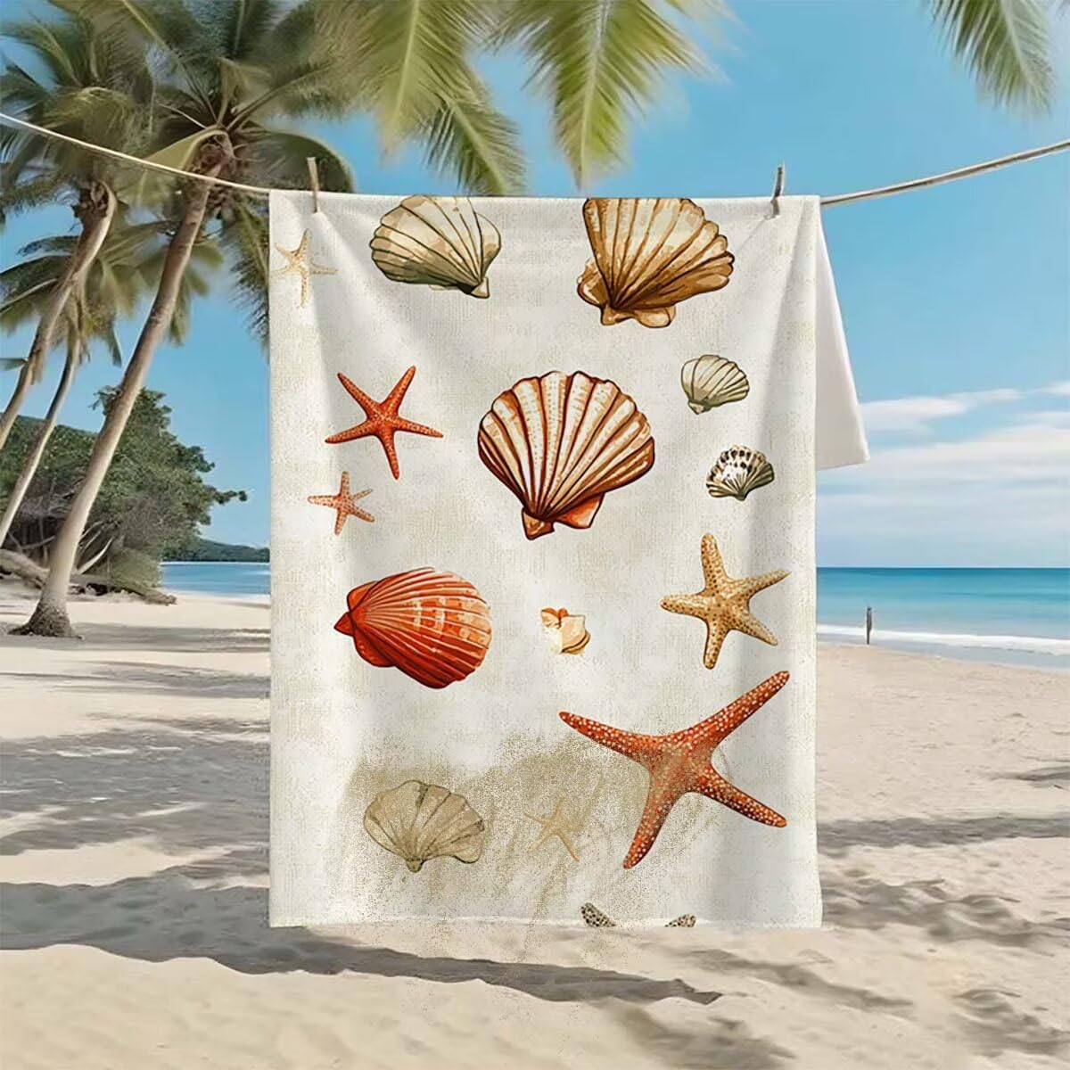 Telo Mare XXL 220x100cm/35x70cm, 2 Set Telo Mare Microfibra Beige Asciugamano Palestra Uomo, Antisabbia, Leggero, Asciugatura Rapida, Teli da Spiaggia Grandi Accessori per Camping Natation Yoga J-24