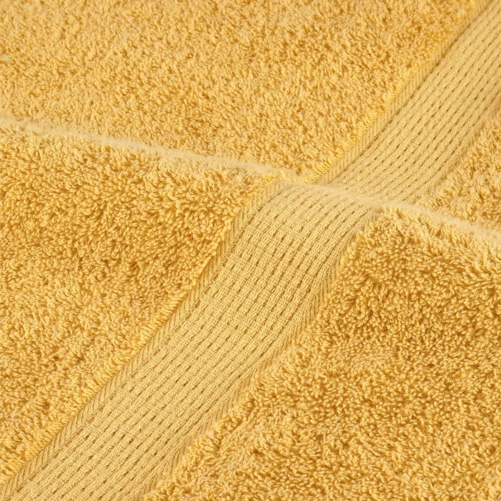 Home Garden - Asciugamani per ospiti, 2 pezzi, 30 x 50 cm, 600 g/m², colore: oro