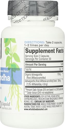 Miniatura 6 de 365 by Whole Foods Market, Ashwagandha, 60 unidades