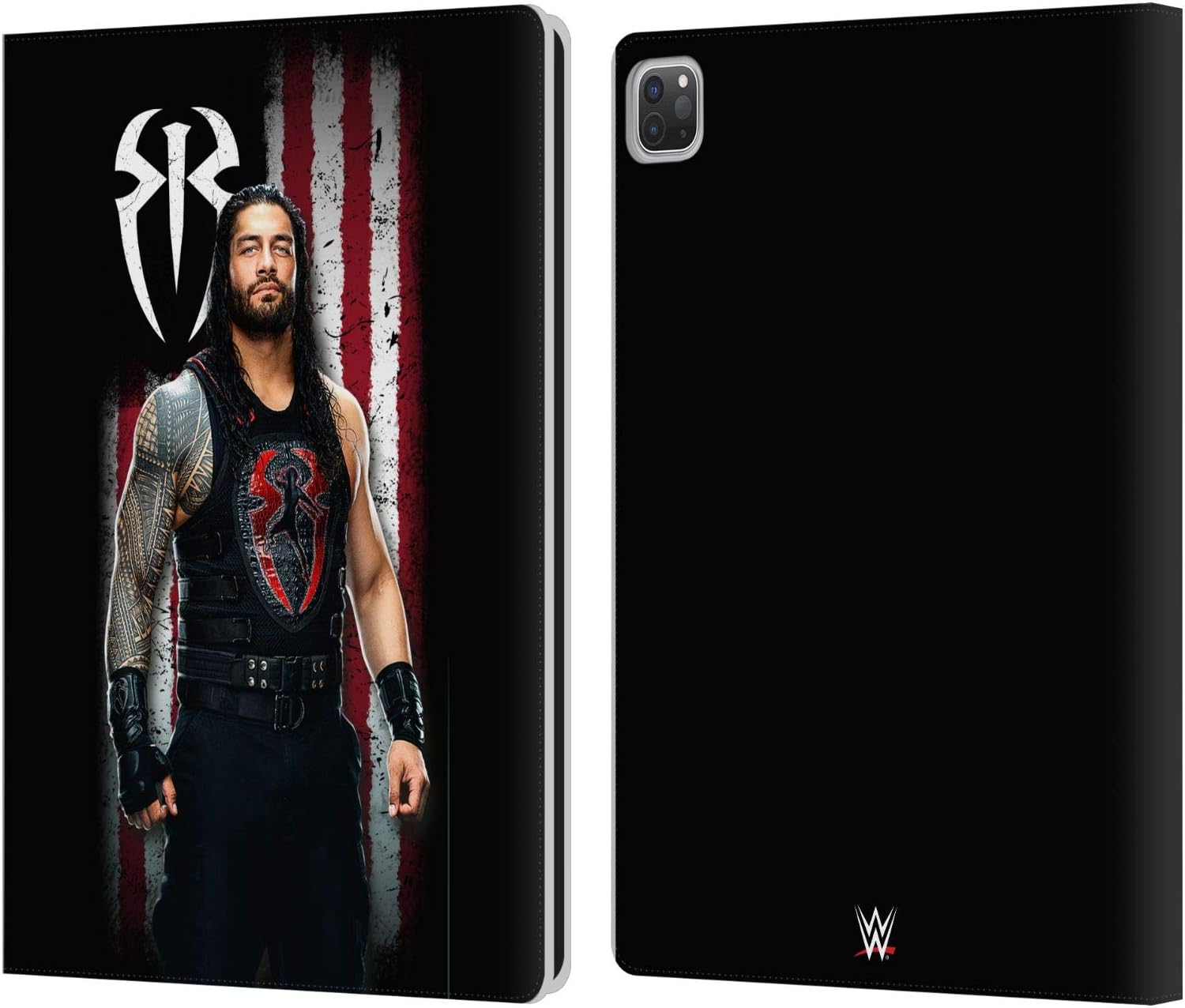 Head Case Designs Officially Licensed WWE Roman Reigns American Flag Superstars Leather Wallet Case Compatible with Apple iPad Pro 12.9 2020/2021/2022