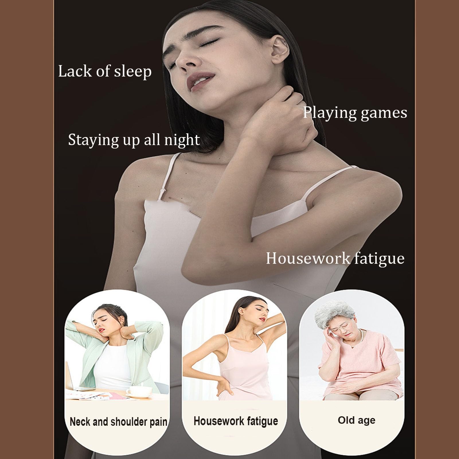Generico Tappetino per Massaggio Completo del Corpo con Calore, Materasso per Massaggio Portatile e Pieghevole, Cuscino per Sedia, Cuscino per Massaggio della Schiena con 10 Motori vibranti