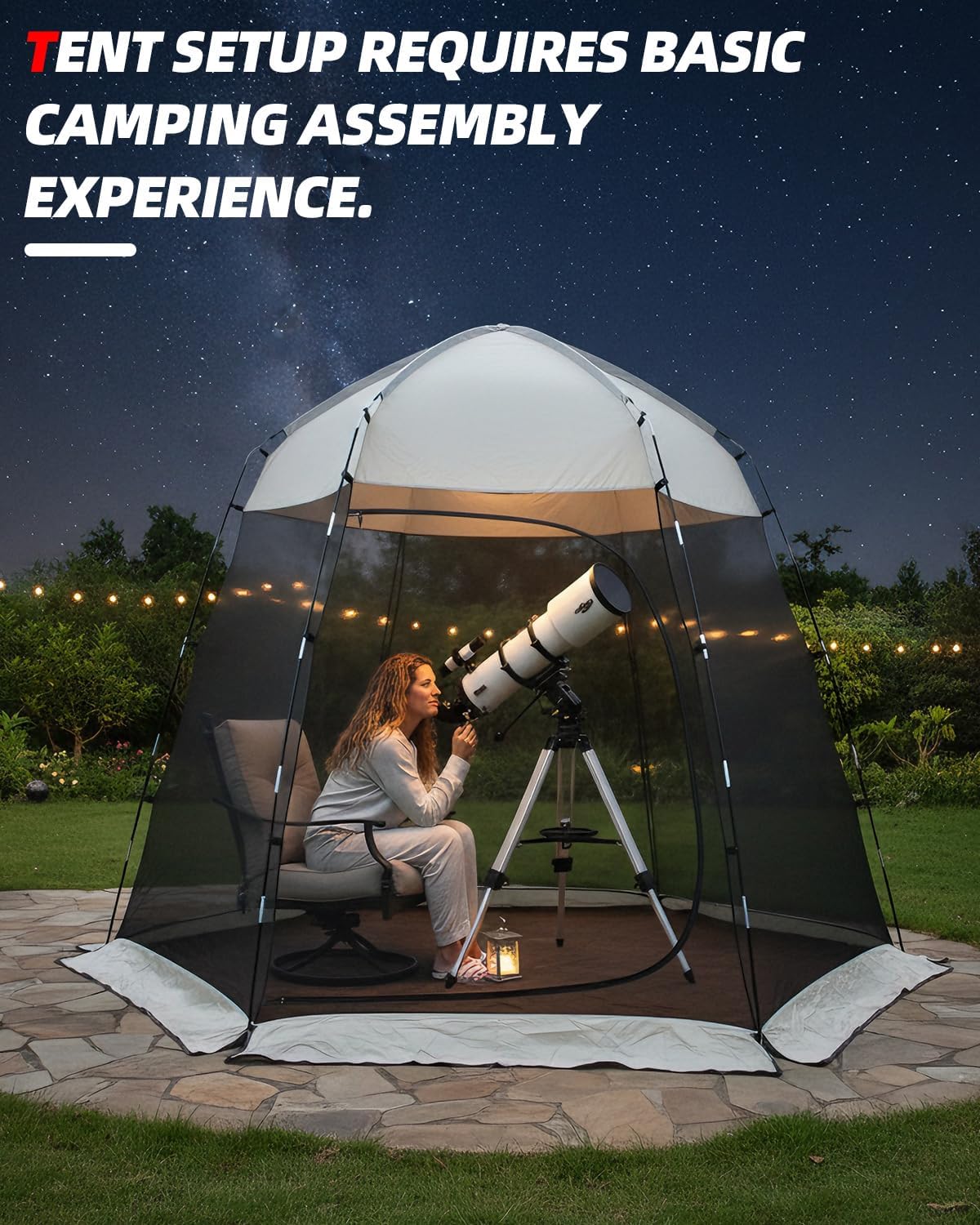 Abahub Screen House Tent for 4 Person, 9.2x9.2x6.6 ft, Portable Screen Room Gazebo, Manual Setup Mosquito Tent Canopy, Camping Backyard Patio, Breathable High-Density Mesh, Full Enclosure Protection