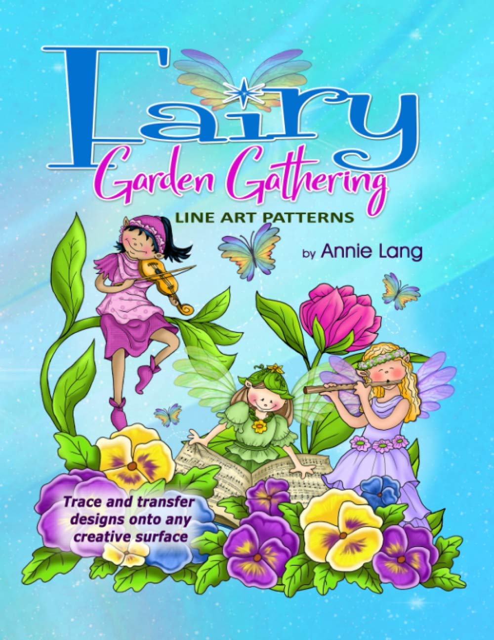 Fairy Garden Gathering: Line Art Patterns