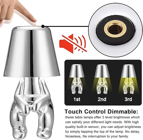 Miniatura 5 de Thinker Lamp Collection, bonita lámpara de mesa inalámbrica para mesita de noche, lámpara de escritorio creativa para sala de estar, dormitorio,