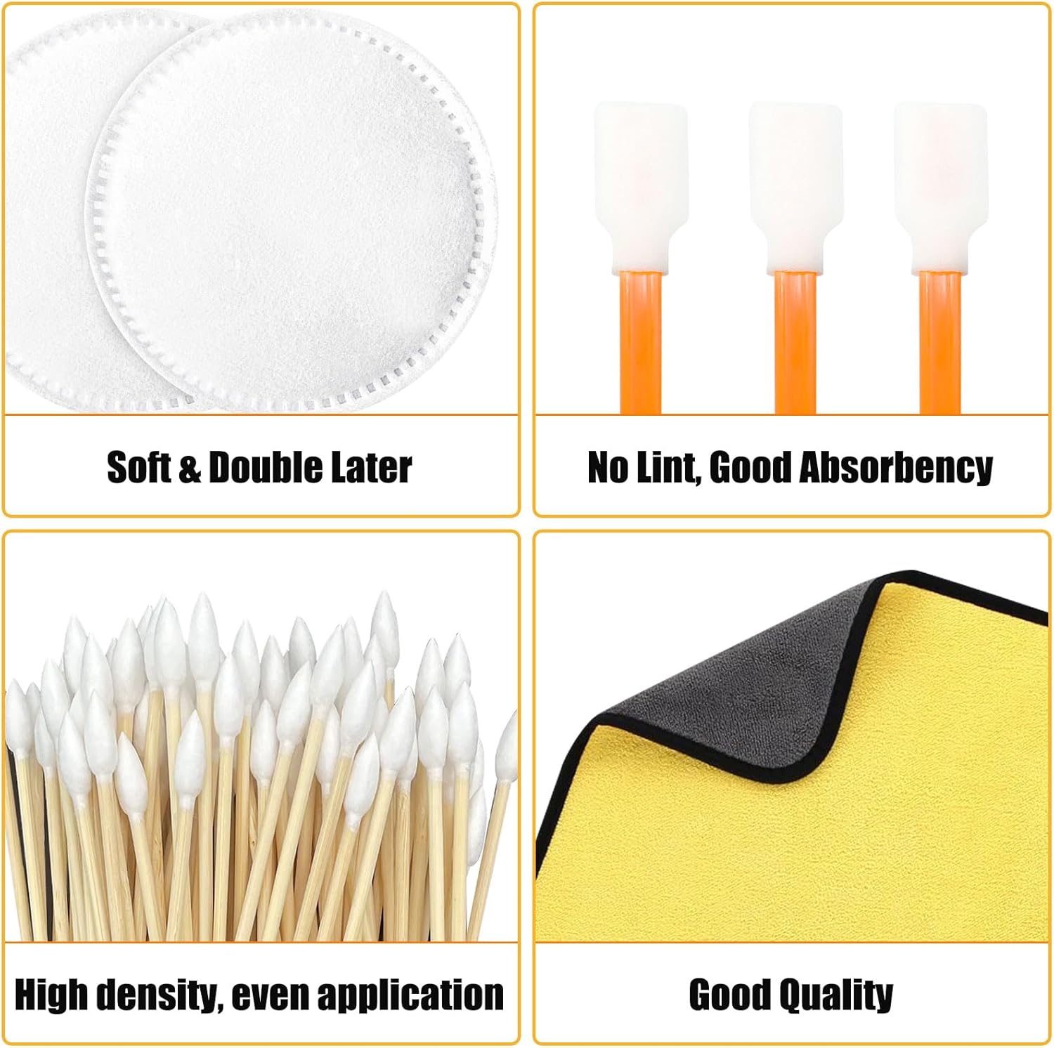 267 Pcs Card Care Clean Kit,Trading Card Cleaning Kit with Fixing Jig and EVA Shaping Foam, Suitable for PSA Rated Baseball Football Basketball Sports Cards Card Care (Orange)