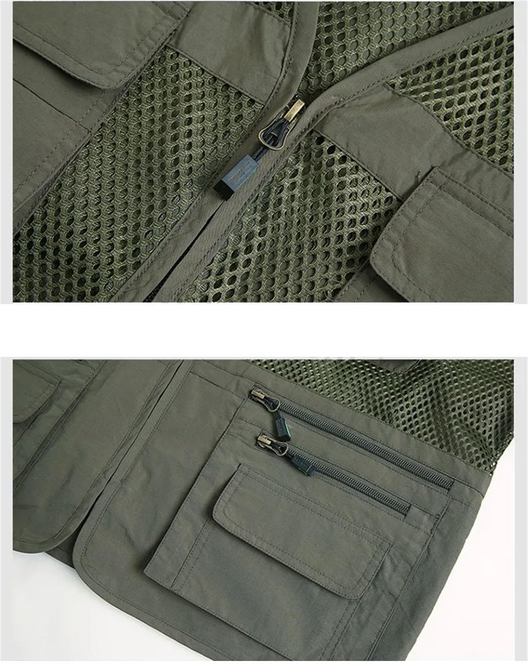 Plus Size Cooling Mesh Vest For Men - Quick-Dry Sleeveless Fishing Work Jacket With Multi-Pockets, Outdoor Wear