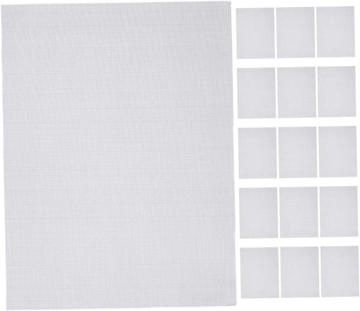 Holibanna 16pcs Stainless Steel Car Bumper Repair Mesh Screen 20x15cm Reinforcing Welding Mesh for Automotive Hole Repairs Sturdy Patch Kit for Car Bumper Restoration