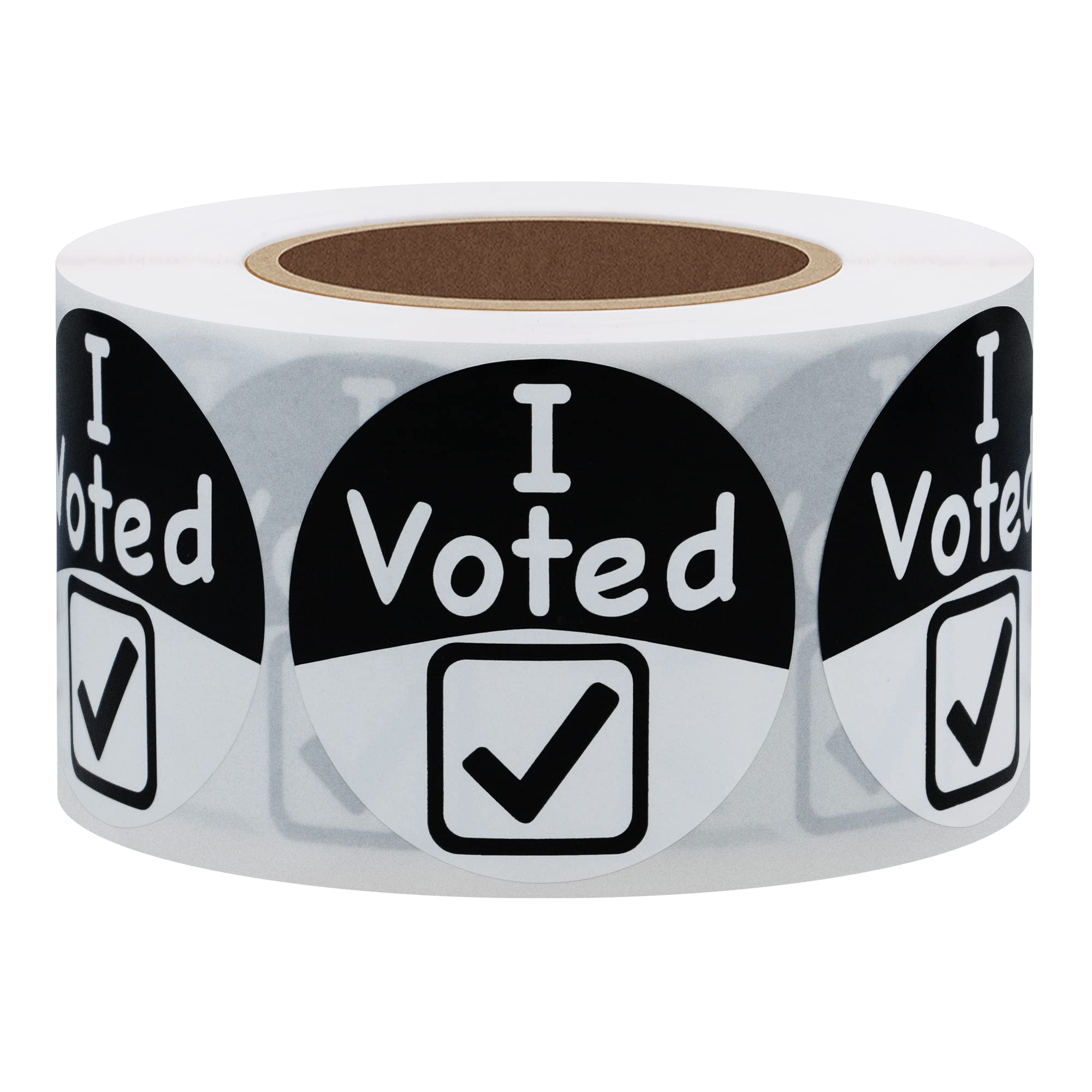 Hylabelest I Voted with Black Tick and White Circle Stickers 1.5 Inch Round 500 Labels Per Roll