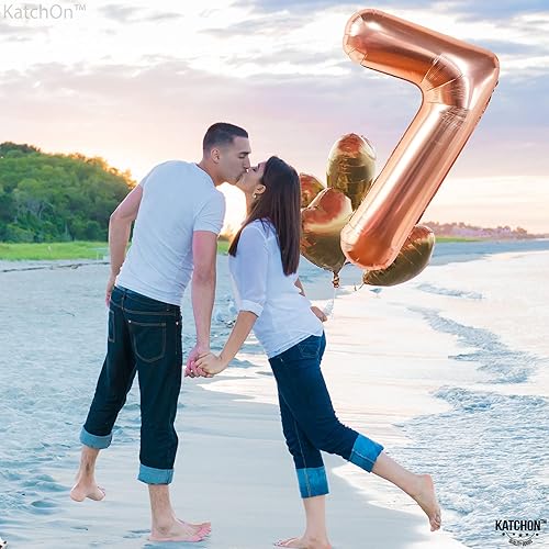 Miniatura 991 de KatchOn, Globo dorado gigante del número 8 de 40 pulgadas, globo dorado del número 8 para decoraciones de cumpleaños de 8 años para niñas
