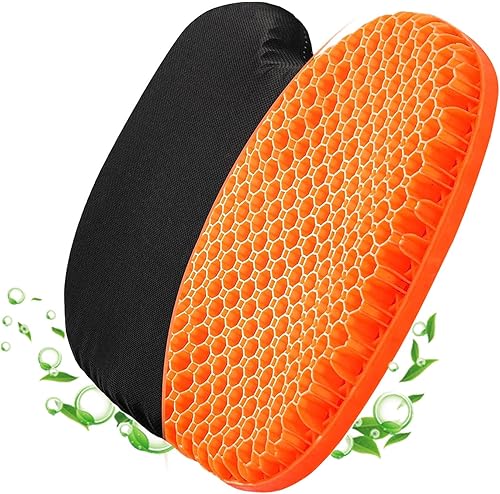 Cojín de asiento de gel morado, diseño de panal transpirable, cojín de asiento de gel para sentarse durante mucho tiempo, cojín de alivio del dolor