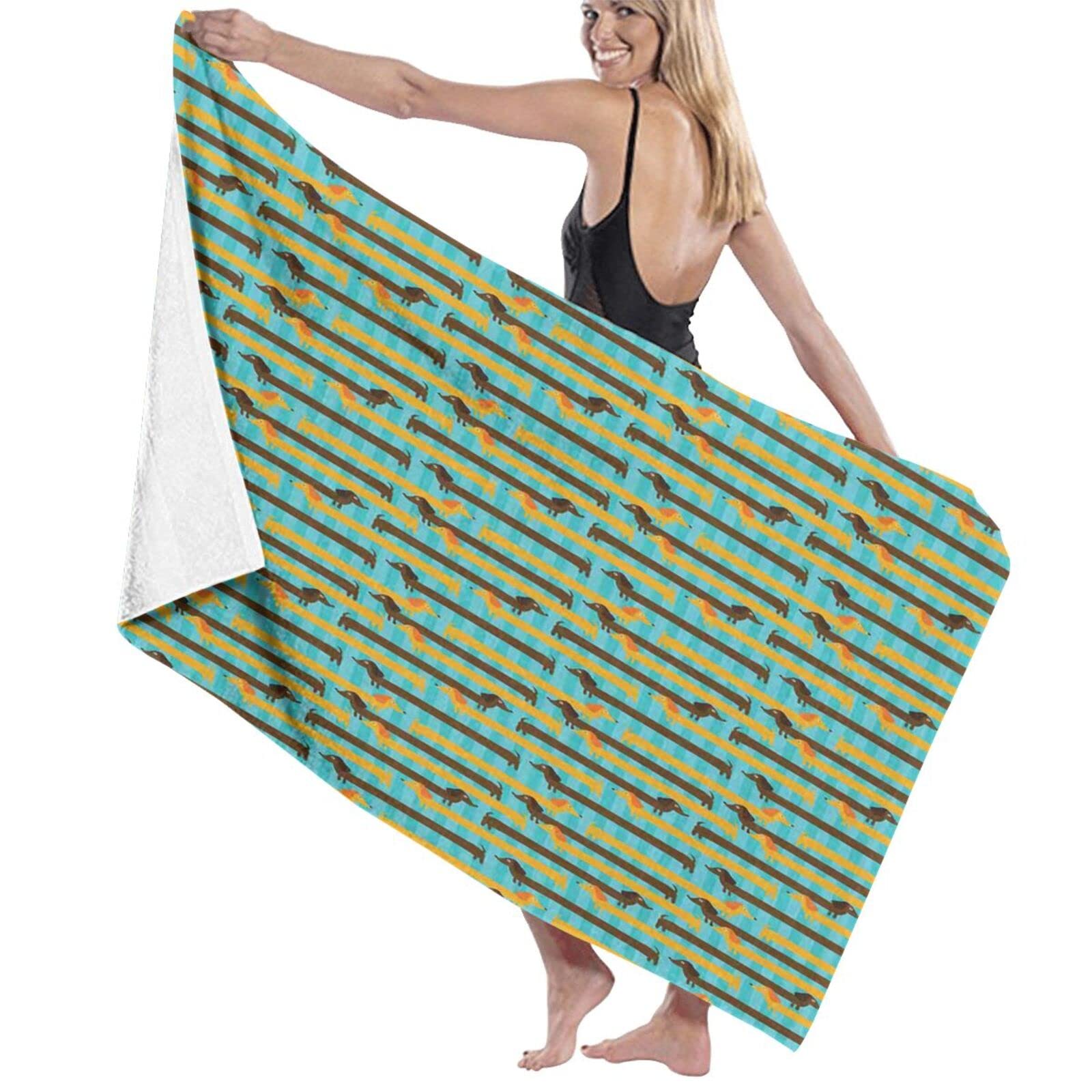 Serviette de Bain 80 x 130 cm Légère et Douce anti Encombrement