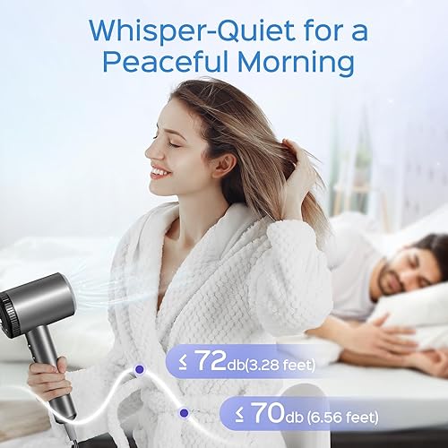 Miniatura 8 de Secador de Pelo Jolitoi con Difusor - Secador de Alta Velocidad Iónico Profesional con Motor de 110,000 RPM para Secado Rápido, Secador de Bajo