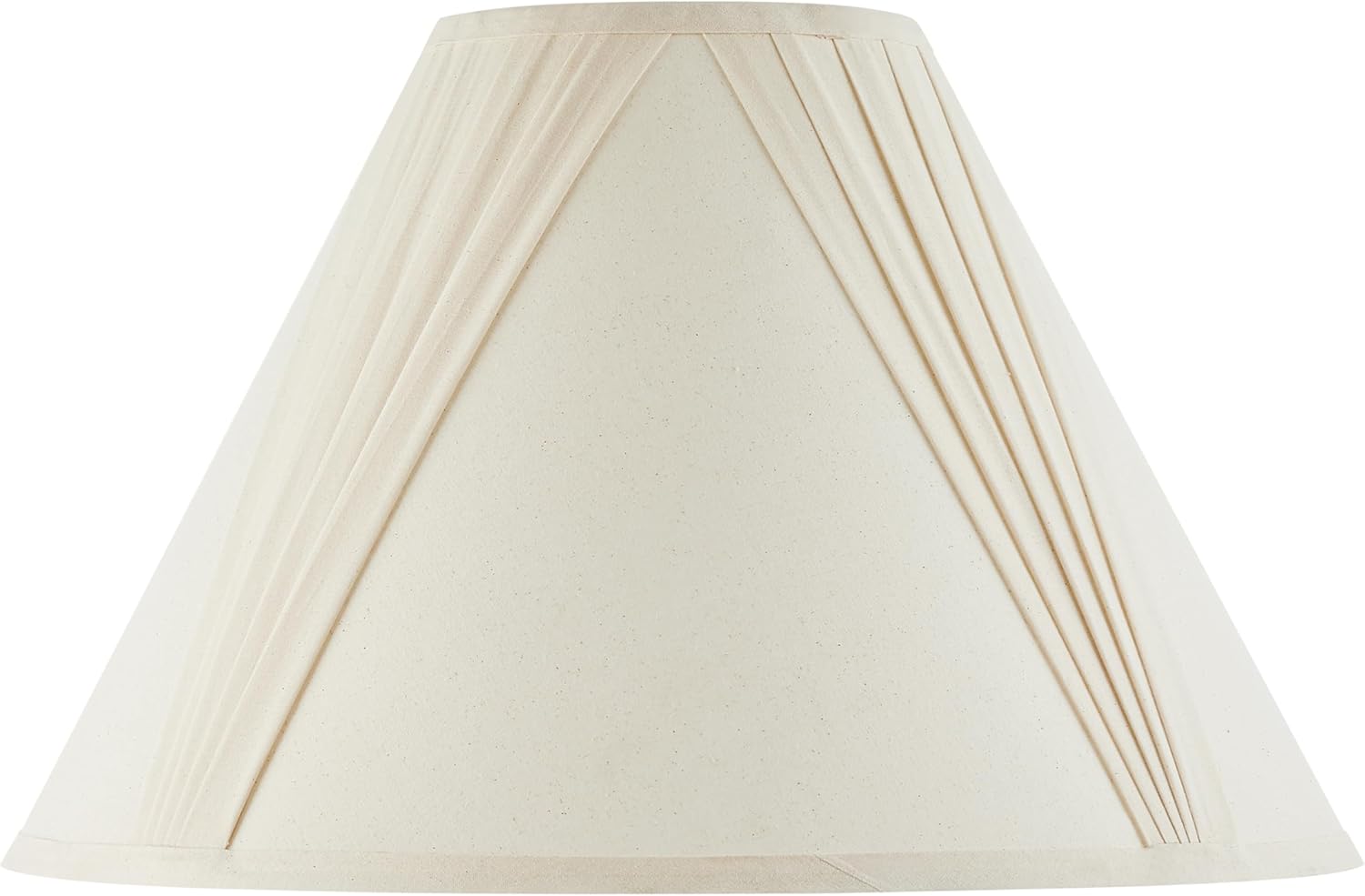 Aspen Creative 32100 French V-drape Pleated Spider Construction Lamp Shade, Ivory Cotton Fabric, 6"Top x 17"Bottom x 12"Slant