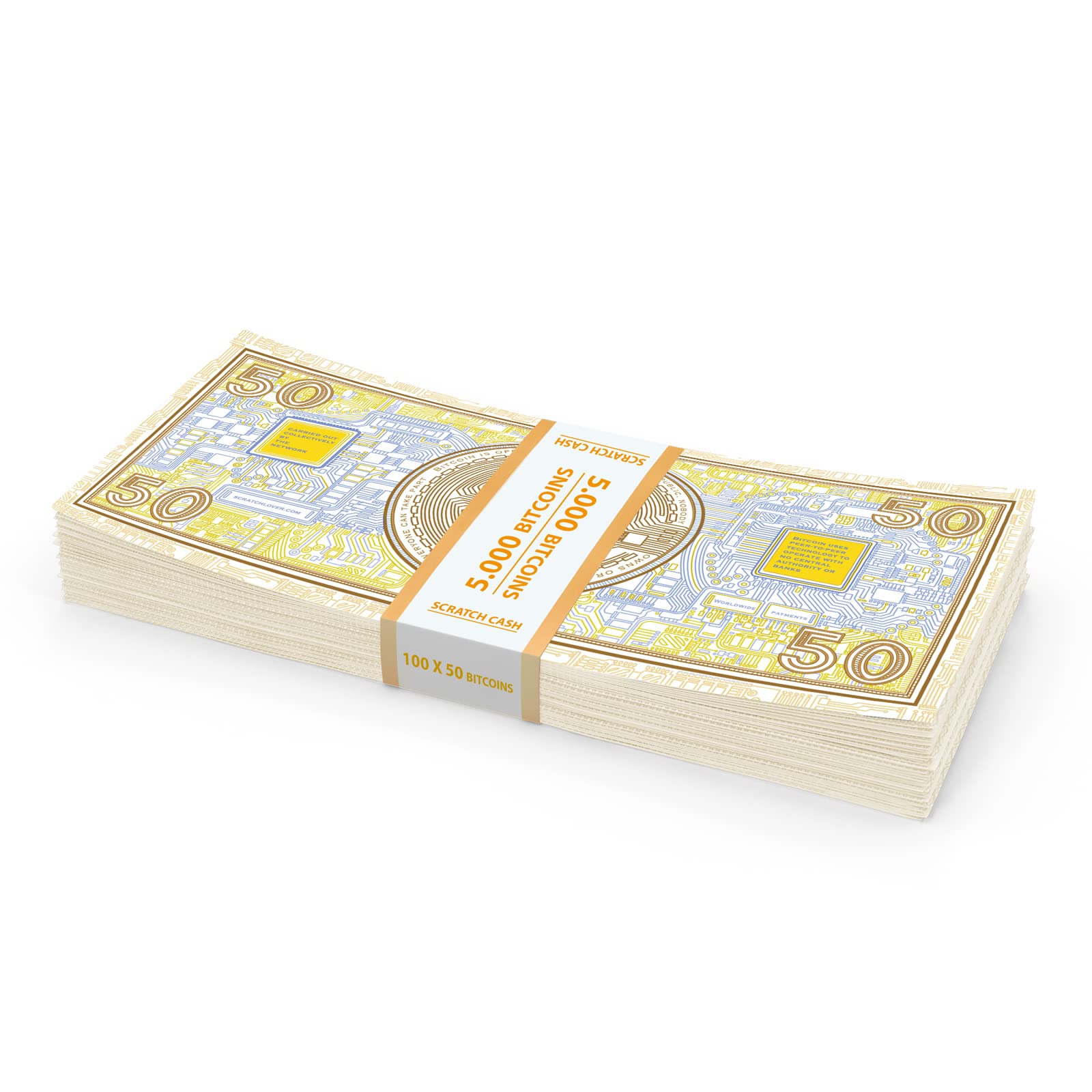 Bitcoin Scratch Cash 100 x 50 BTC to Play - Absolute New : Amazon.sg: Toys