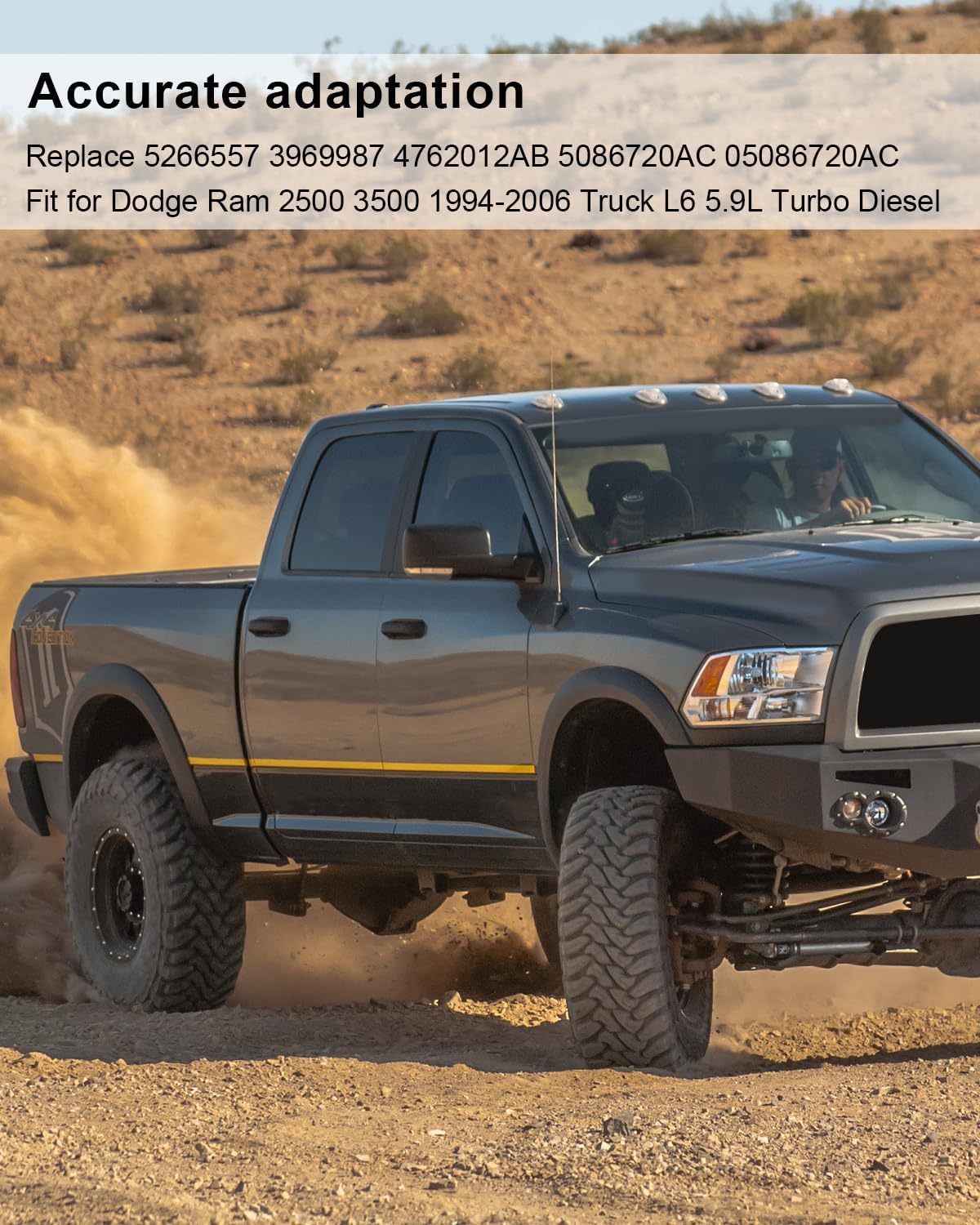 5266557 Engine Air Intake Connection Spacer Fit for Dodge Ram Cummins 2500 3500 1994-2006 Truck L6 5.9L Turbo Diesel, Air Intake Heater Spacer w/Gaskets