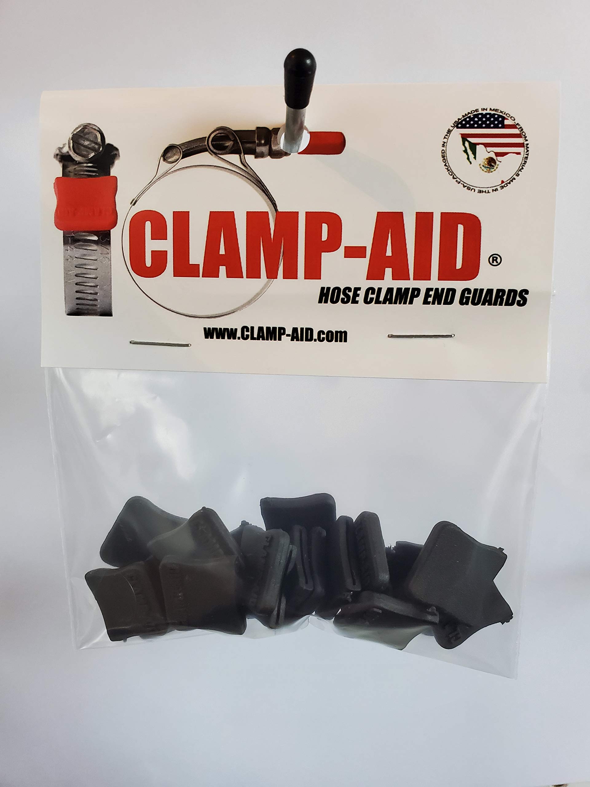 CLAMPAID ATV Radiator Black Hose Clamp end Covers for 1/2" Wide Bands