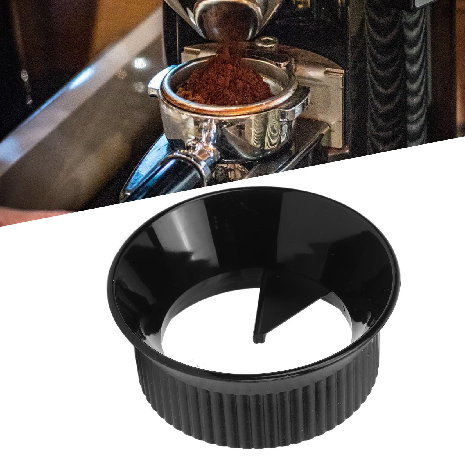 Distributeur De Café Pour Moka Express - Entonnoir Doseur Transparent 300ml Noir - Remplissage Précis Et Propre