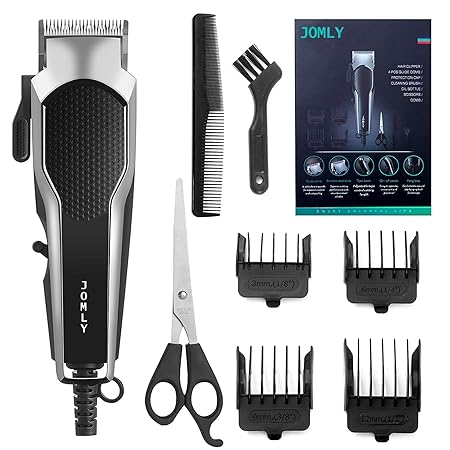 Hair Clippers for Men,Professional Hair Trimmer Set with Adjustable Blade,Electric Hair Clippers with 6 Guide Combs for Men (v-130)