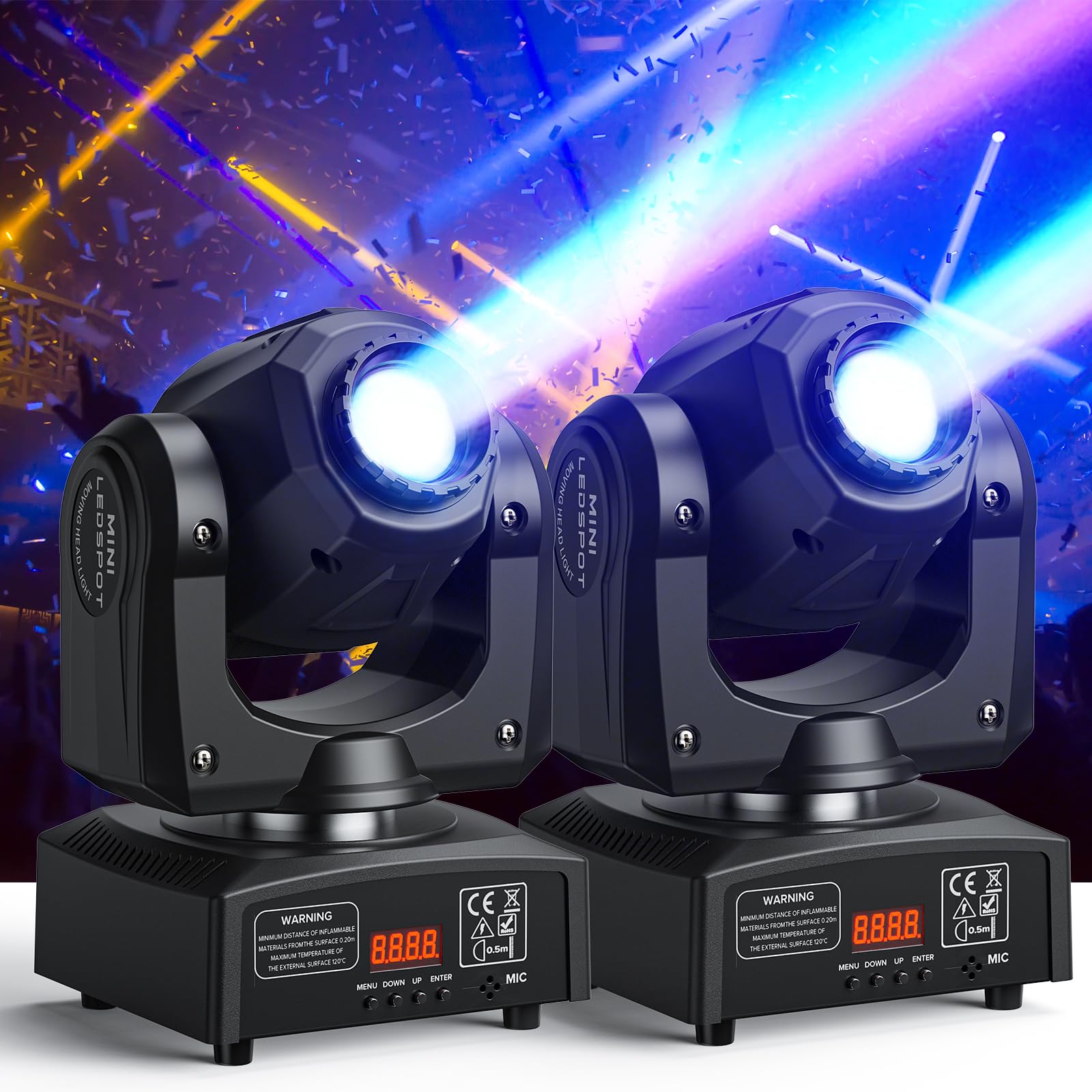 Moving Head LED Bühnenlicht dmx512 DJ Partylicht 8 Muster 8 Farben