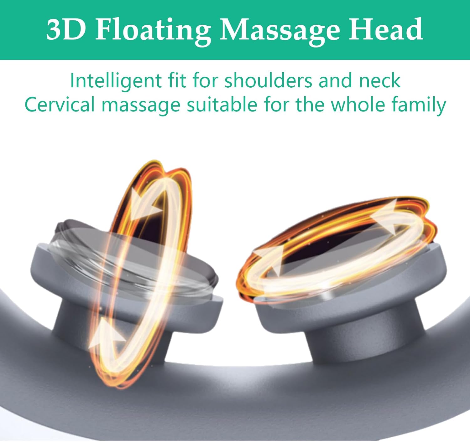 Vitality Magic Pro 2.0 Neck Massager - Therapeutic Massager【4 Heated Heads】【6 Massage Modes】【14 Adjustable Gears】 Ergonomic Design, Portable, Lightweight (1 PC)