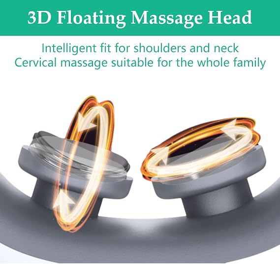 Vitality Magic Pro 2.0 Neck Massager - Upgraded Neck Massager4 Heated Heads6 Massage Modes14 Adjustable Gears Ergonomic Design, Portable, Lightweight (1 PC)