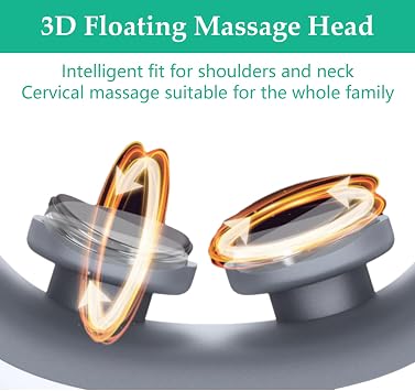 Vitality Magic Pro 2.0 Neck Massager - Upgraded Neck Massager4 Heated Heads6 Massage Modes14 Adjustable Gears Ergonomic Design, Portable, Lightweight (1 PC)