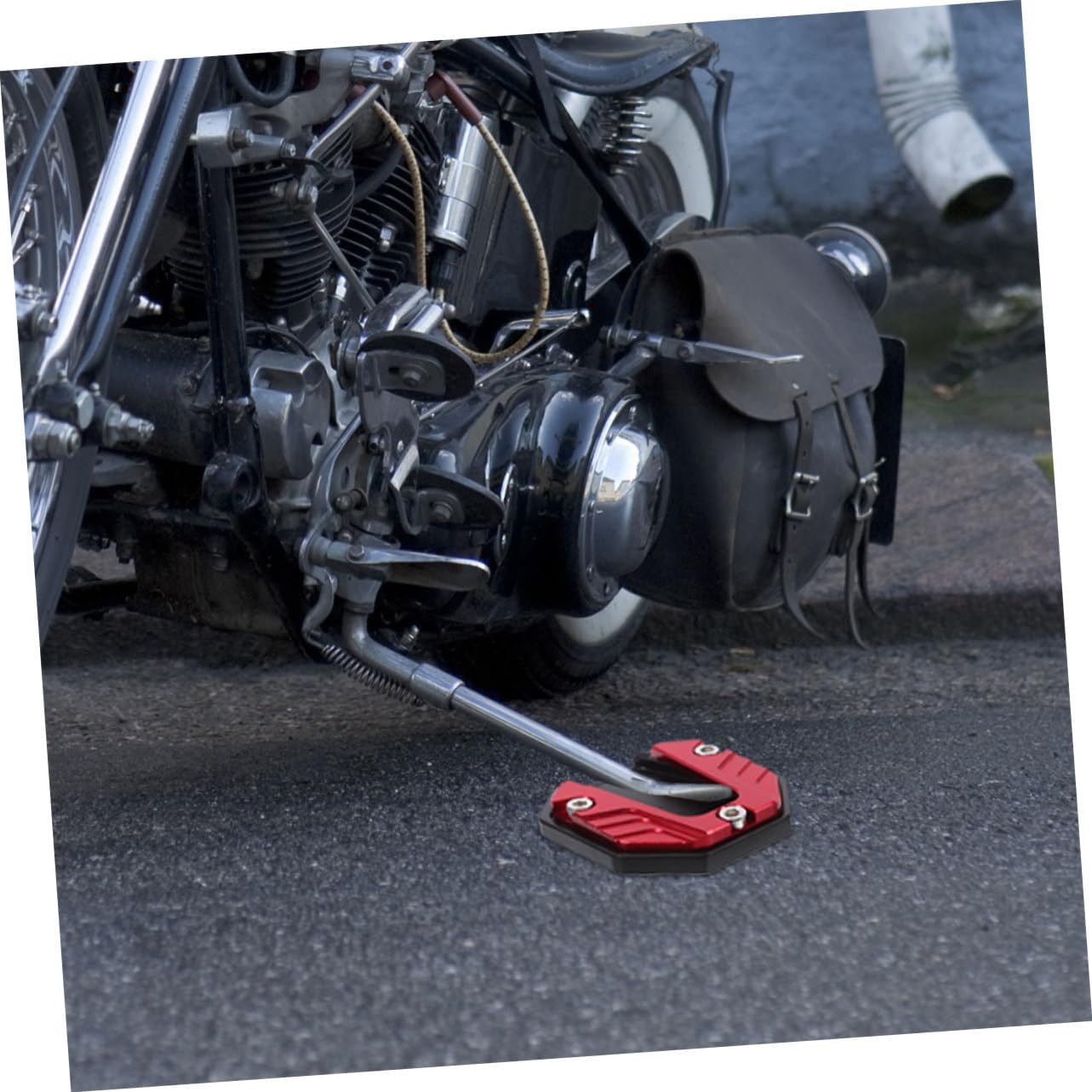 2pcs Motorcycle Kickstand Shoes Kickstand Pad Motorcycle Foot Side Stand Pad Replacement Motorbike Accessories