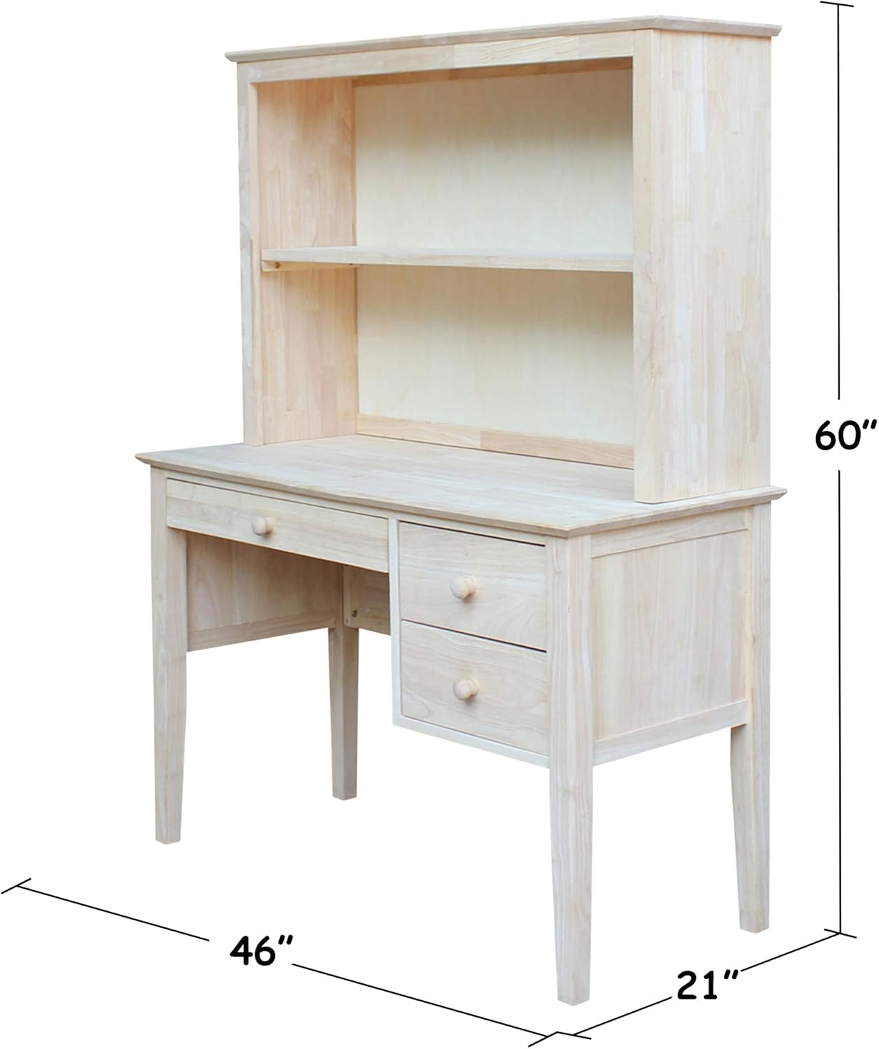 International Concepts Desk with Hutch