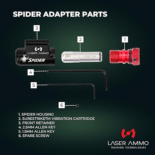 Miniatura 5 de Laser Ammo Adaptador Spider y kit de vibración, láser de entrenamiento con retroceso montado en riel SureStrike (clase I, 3.5 mW) para tu pistola de