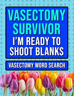 Vasectomy Recovery Word Search: Funny Post Surgery Activities For Men