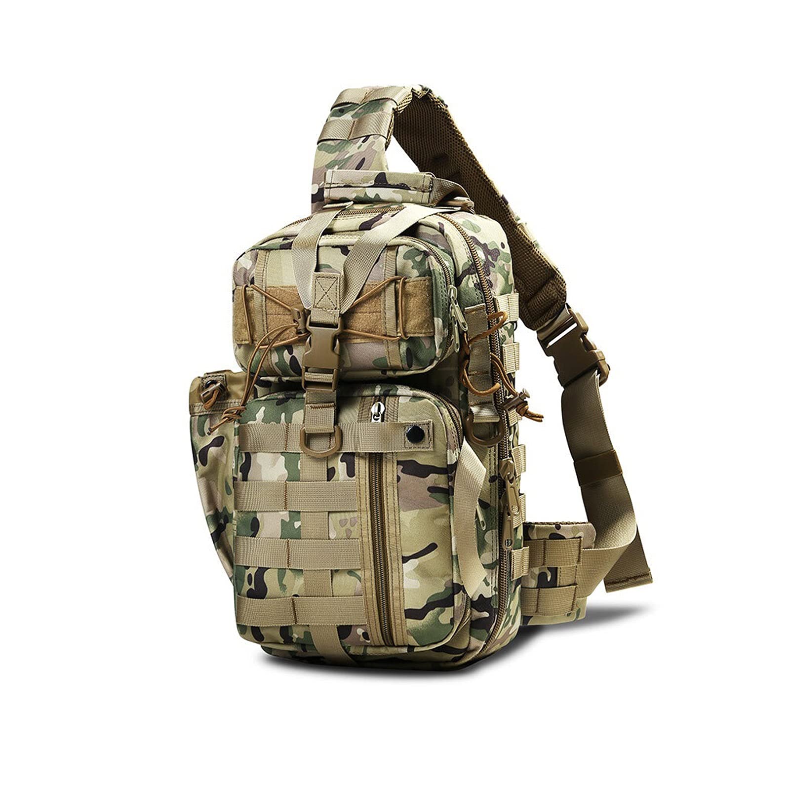 YIPOCH Hiking Backpack, Military Tactical Backpack, Army Pouch Shoulder Bag,900D Waterproof Hand Shoulder Bag, Outdoor Camouflage Shoulder Bag (Color : CP camo)