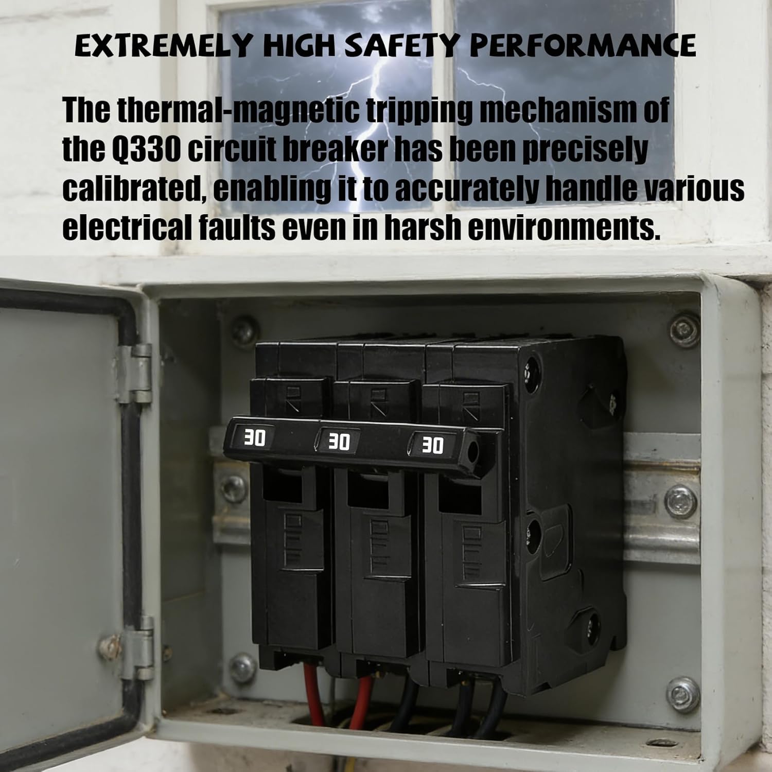 Q330 Circuit Breaker, 3 Pole 30-Amp, 120/240v, Fit for Siemens Type EQ, EQL, SEQ, EQG, PL and ES Series loadcentres. Plug-in Standard Circuit Breaker,Thermal Magnetic Protection.