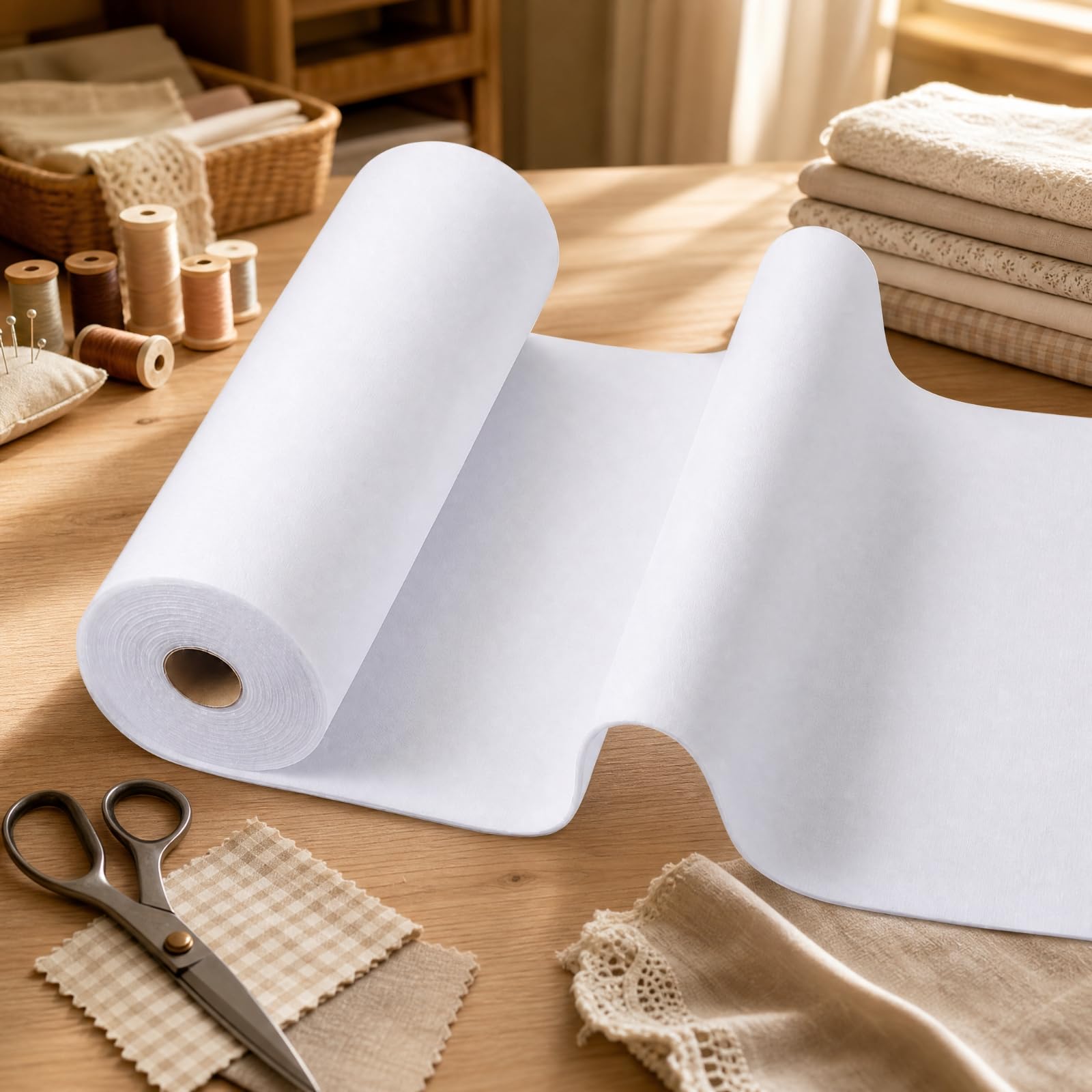 Weiches Schaum-Stabilisator-Material schneidbar versteifungsvlies aus Schaumstoff gerollt geliefert bastelschaum für näher, textilhand, quilten, 48x300CM