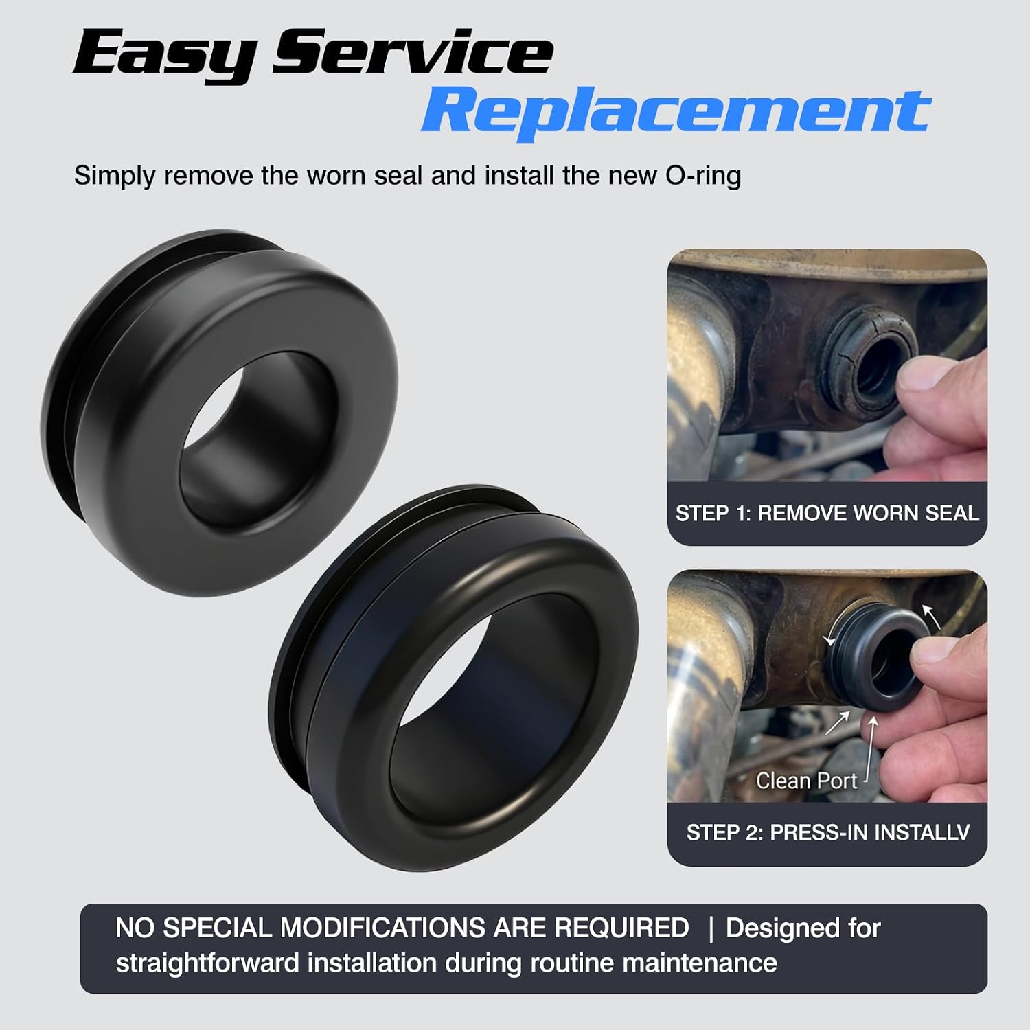 YunGlee 2 PCS 5339 Valve Cover Breather and PCV Grommet Set, Compatible with BBC、SBF、SBC 1-1/4" Valve Cover Holes, Oil & Heat Resistant PVC Rubber Engine Seals (0.75" & 1" I.D.)