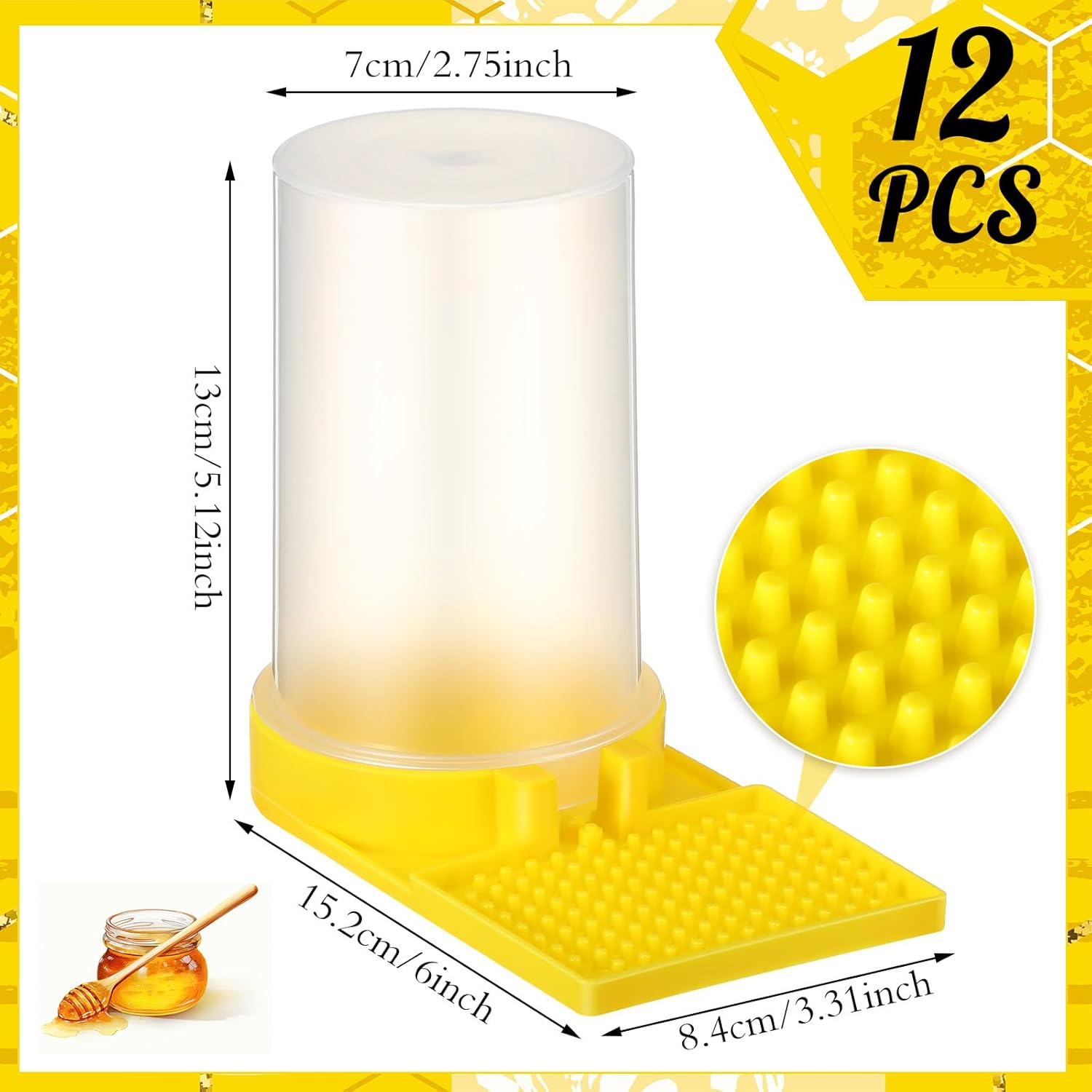 Willinglong 12 Pack Bee Water Feeder Beehive Beekeeping Honeybee Feeders Bee Watering Station Water Beehive Entrance Dispenser Drinking Honey Beekeeping Equipment for Outside Garden