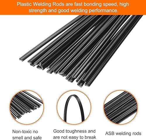 Miniatura 3 de MECCANIXITY 20 varillas de soldadura de plástico de 8 pulgadas, tiras de soldadura ABS, varillas de soldadura para soldador de plástico, parachoques