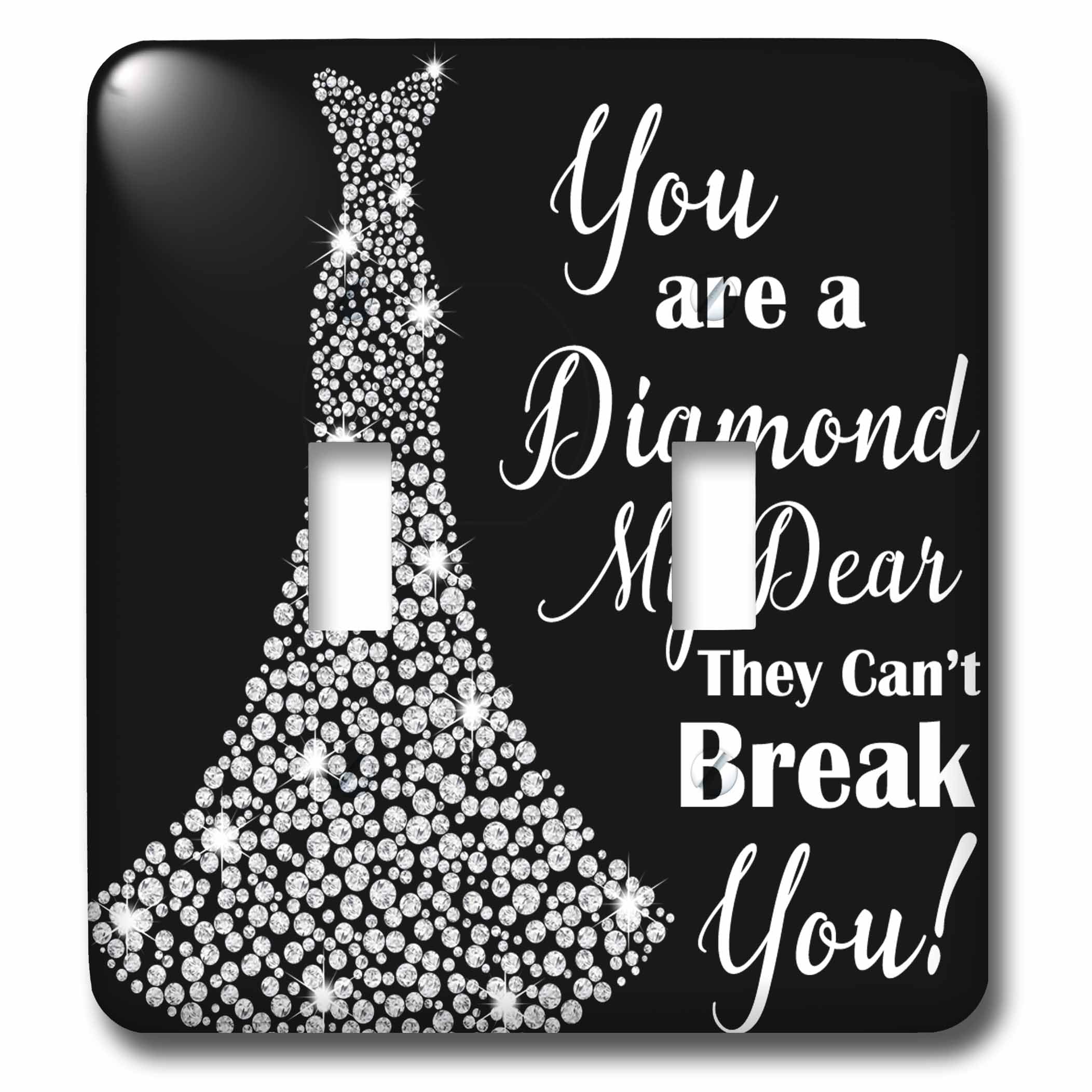 Interrupteur double 3dRose lsp_252878_2 pour remplacer une plaque murale blanche terne