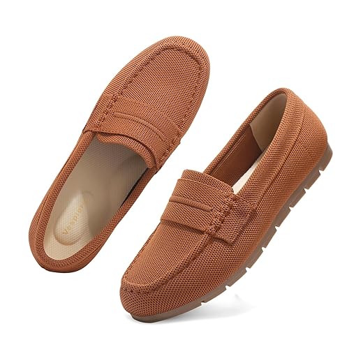 Vespiero Loafers for Women Comfortable Slip on Work Flats Shoes Womens Dressy Casual Walking Shoes