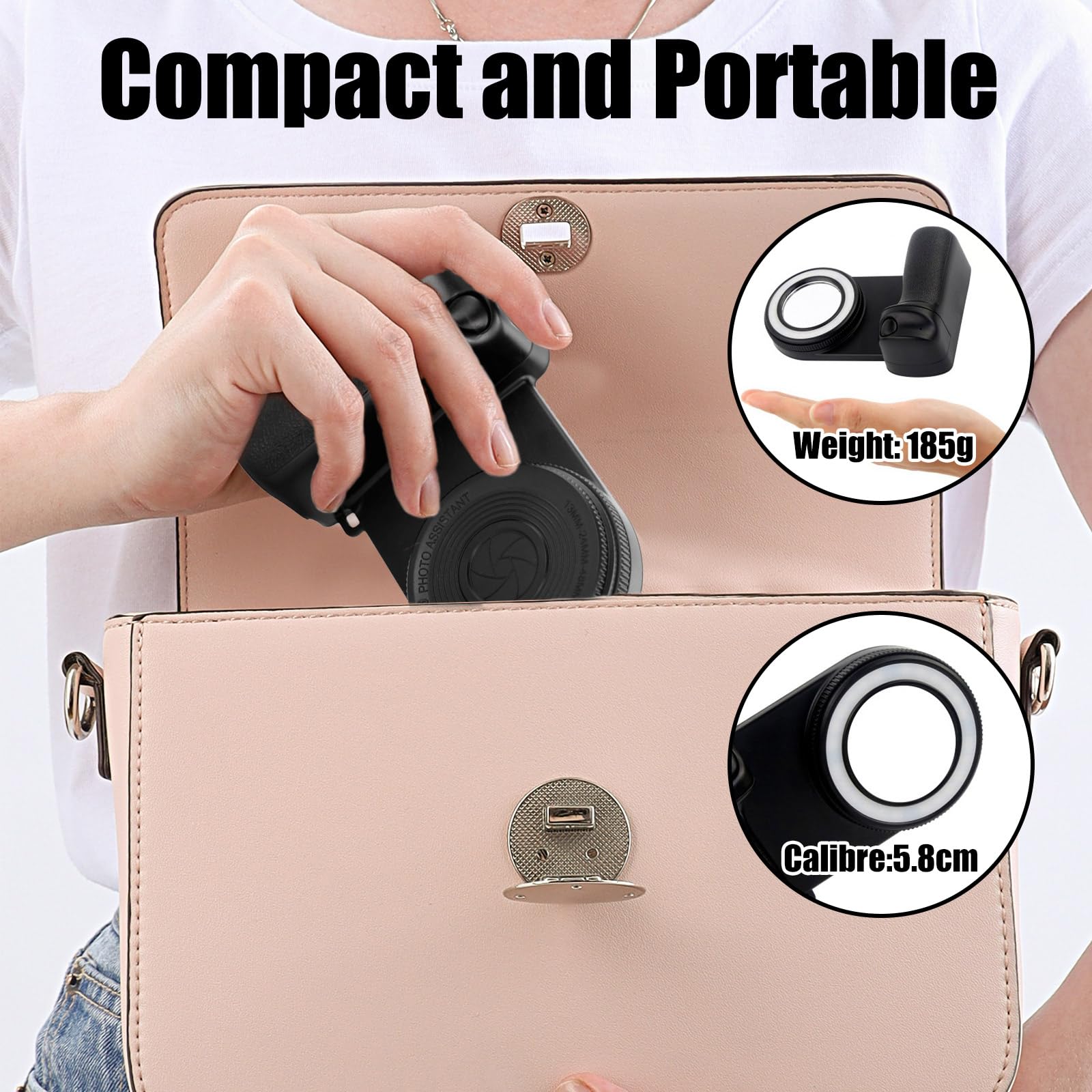OBEST Smartphone Camera Grip Bluetooth Camera Remote Luz de Relleno cámara para teléfonos Video/Fotografía/Transmisión en Vivo