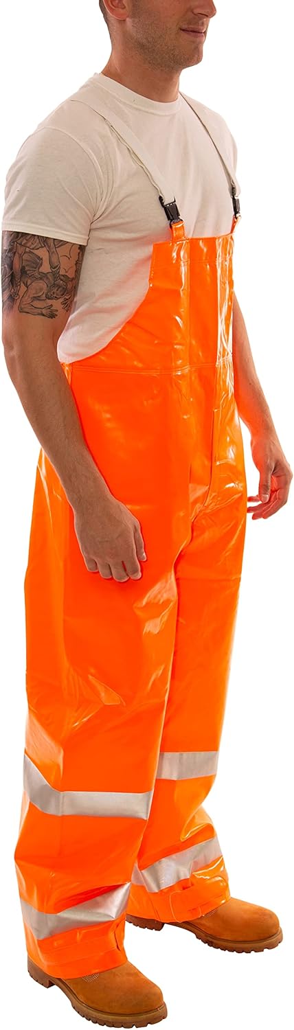 Tingley Unisex Comfort-Brite High Visibility Flame Resistant Overalls, Fluorescent Orange-red, Small