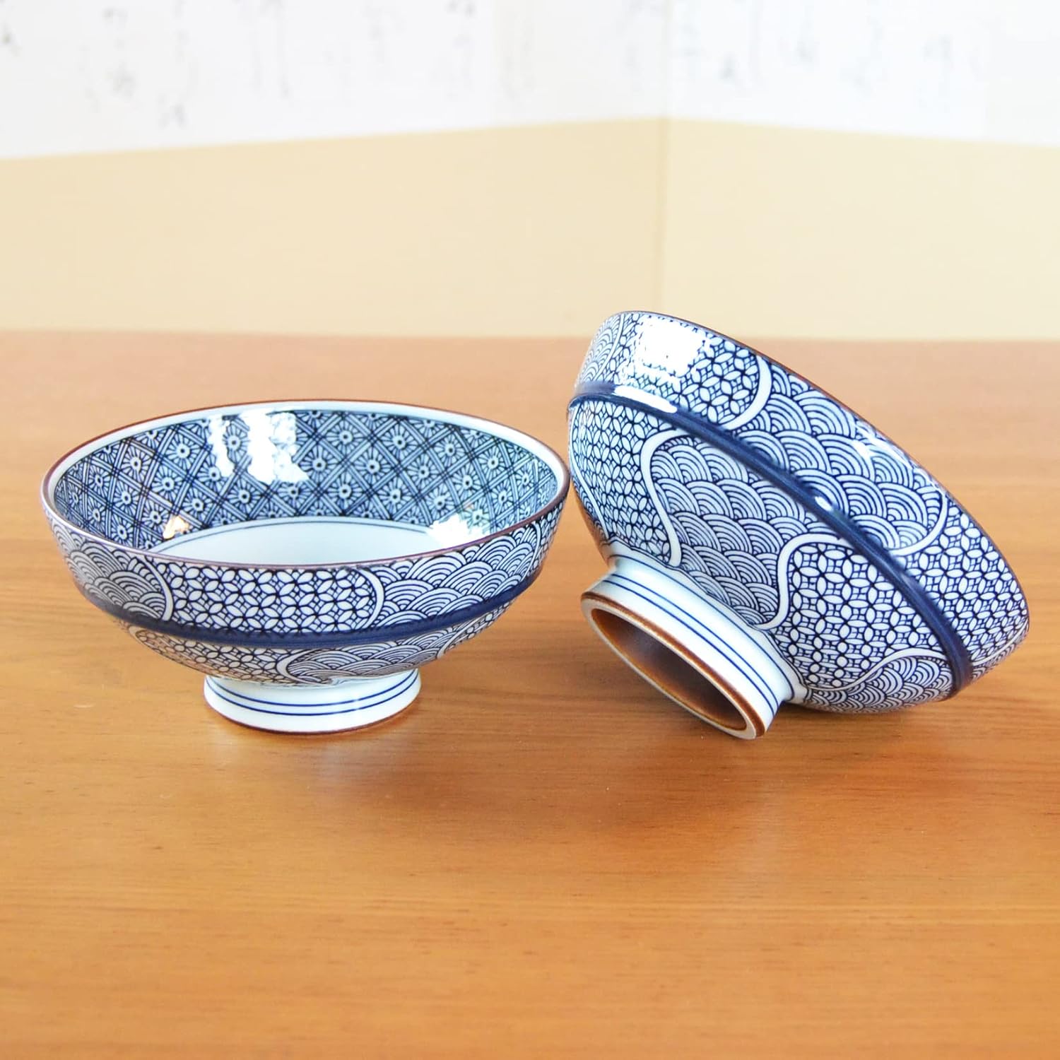 有田焼やきもの市場 Japanese Rice Bowl 5.3 inches in Diameter set of 2 Ceramic Arita Imari ware Made in Japan Porcelain Jimon-ori Large