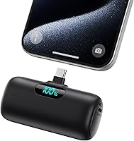 HETP Mini 5000mAh USB-C Power Bank with Built-in Connector - PD Fast Charging for iPhone 15/16/17 Series & Android Phones