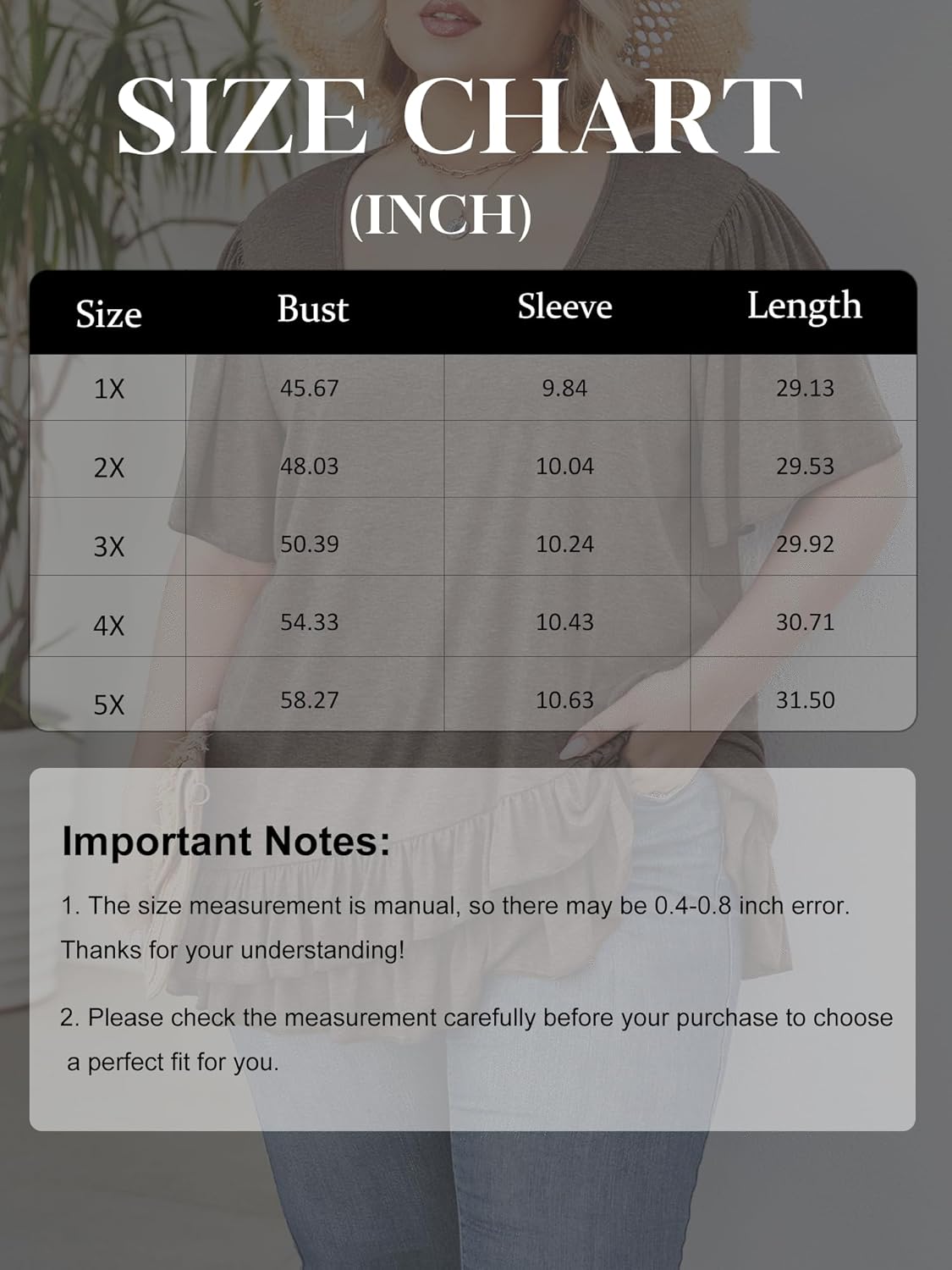 Womens Plus Size Tops Dressy Casual Blouses Square Neck Ruffle Hem Tunic Summer Going Out Shirts Short Sleeve 2025 - Image 6