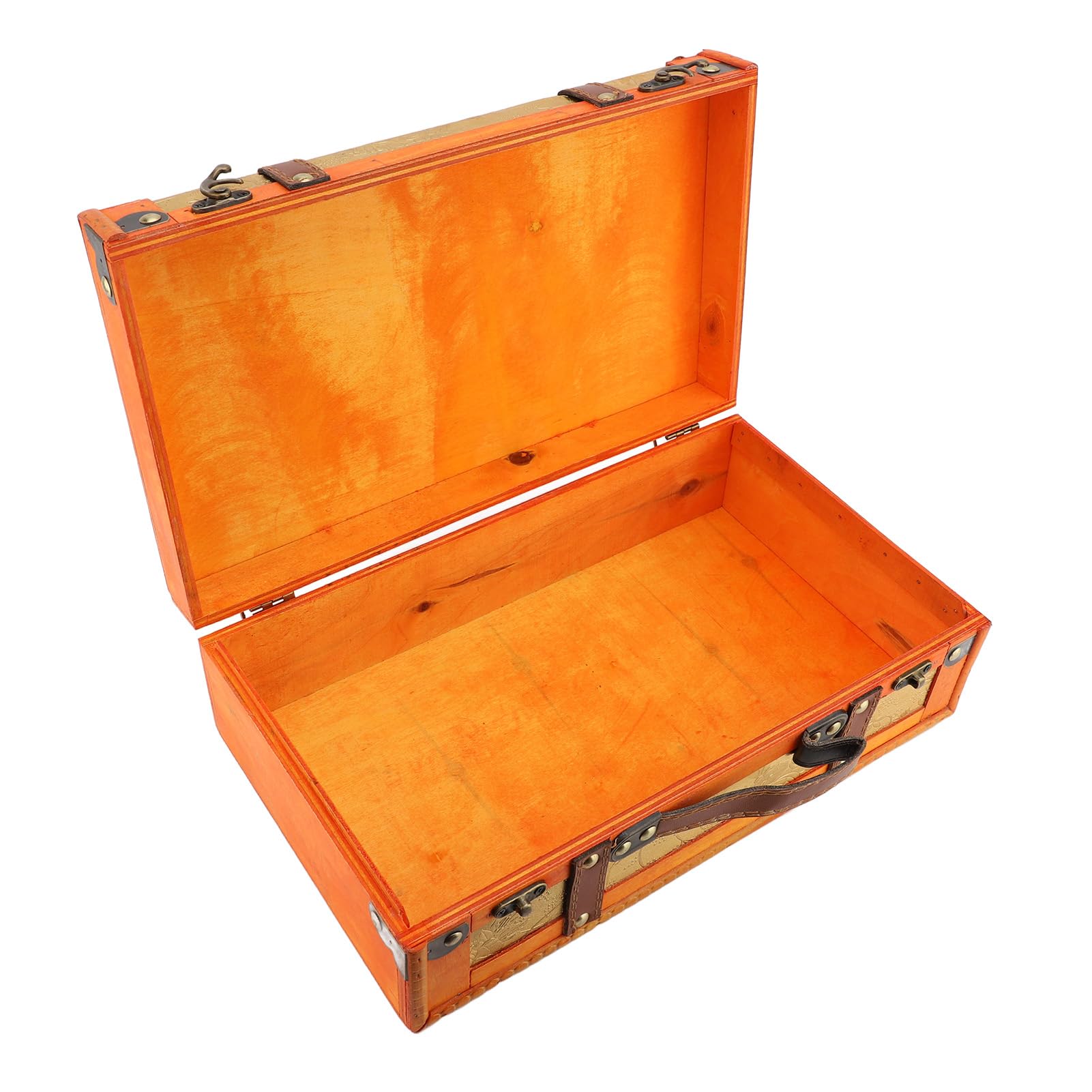 Maleta Vintage, Caja de Almacenamiento de Madera 34x20x11cm