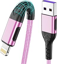 iPhone Charger, [Apple MFi Certified] 3Pack 10FT USB A Cable for Long Charger Cable, Fast iPhone Charging Cord Compatible with with iPhone Xs Max/XS/XR/X/8/7/6S/6/Plus/SE/iPad(Rose Gold)