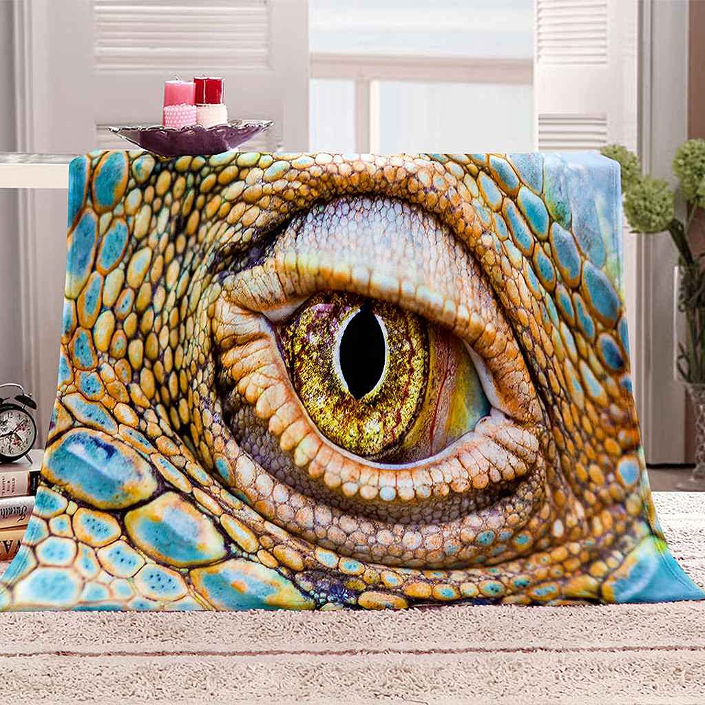 Couverture flanelle 3D yeux d'animaux pour apaiser vos soirées