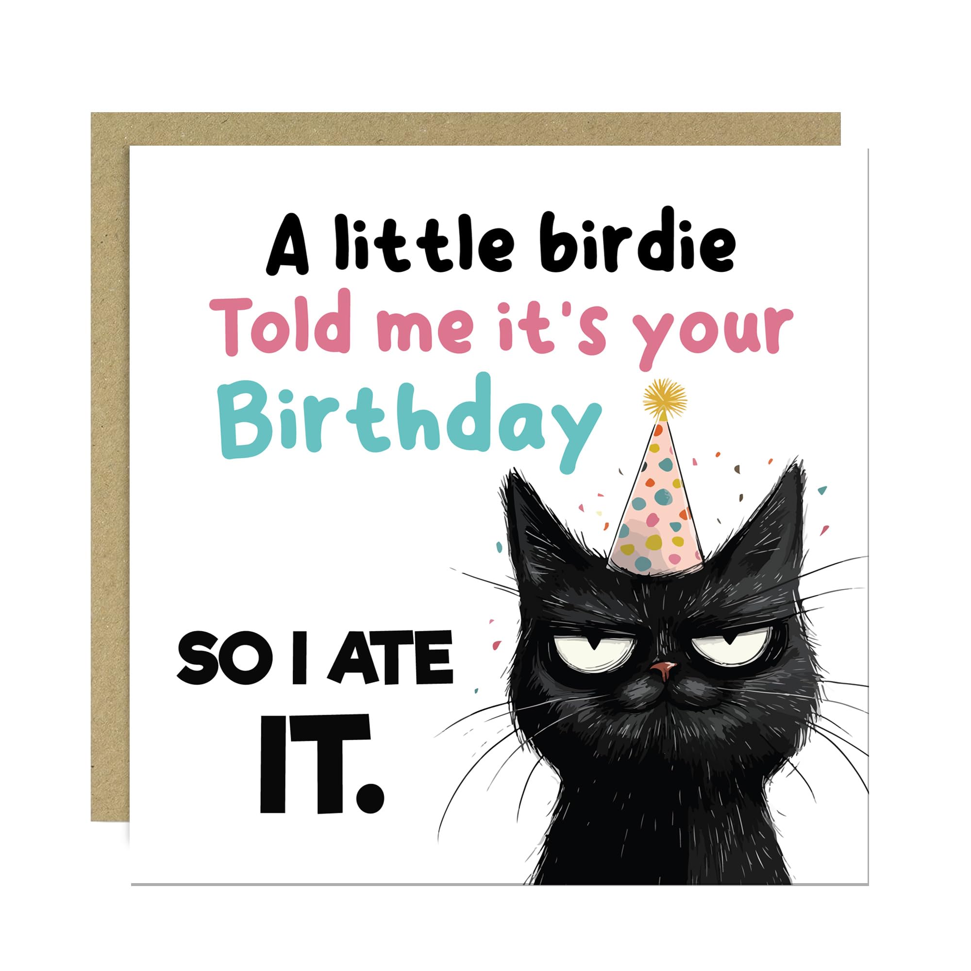 RED OCEAN Humorous Birthday Card - Happy Birthday Greetings Card - Birthday Card For Friends - 145mm x 145mm Greetings Cards For Son Daughter Brother Sister Friends Family